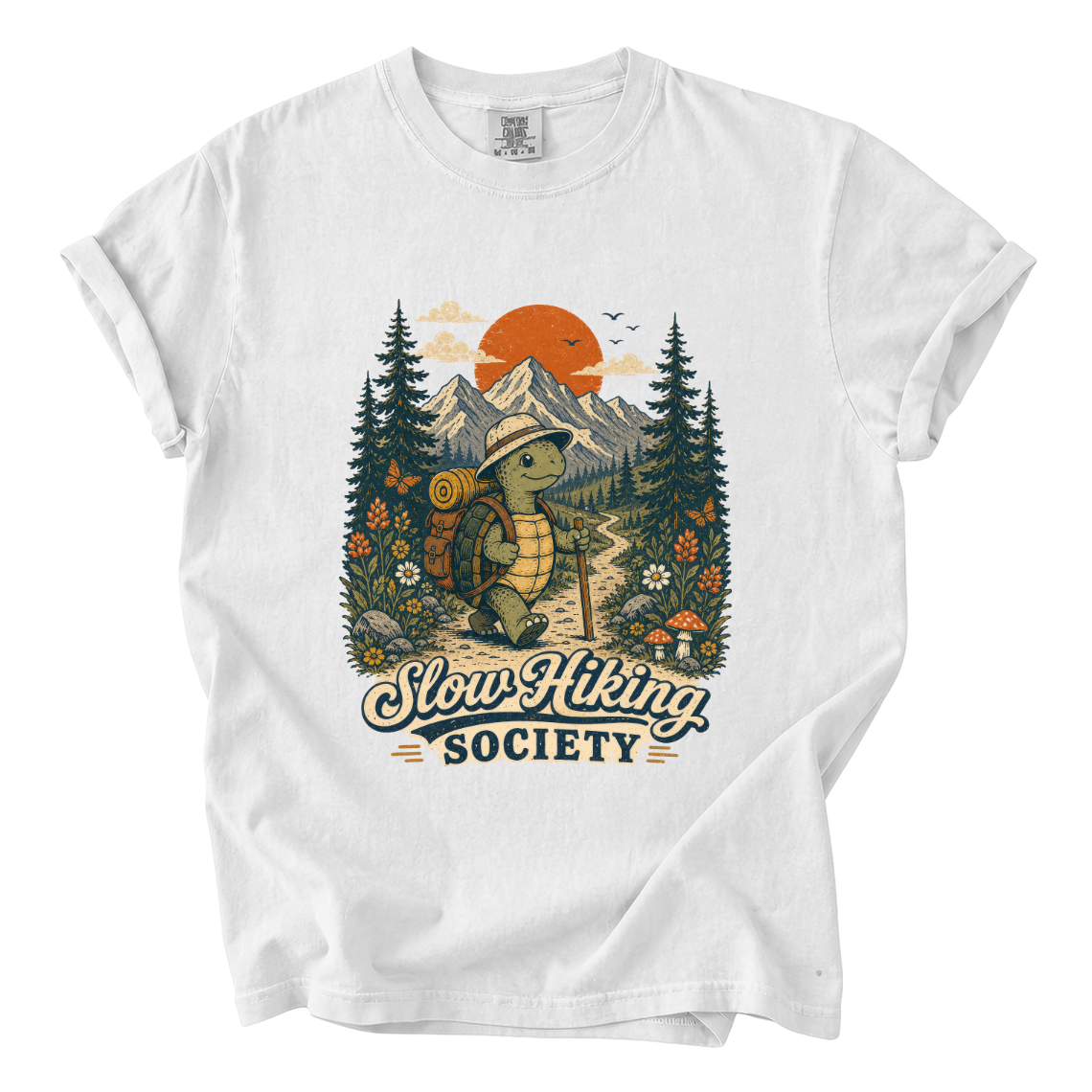 Slow Hiking Society Shirt – Funny Turtle Hiker Comfort Colors Tee