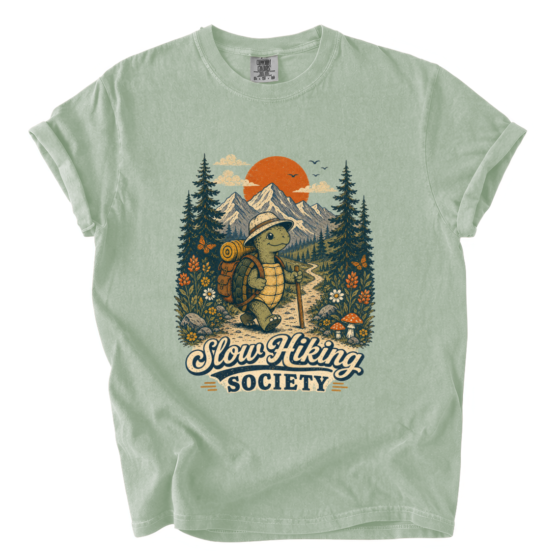 Slow Hiking Society Shirt – Funny Turtle Hiker Comfort Colors Tee