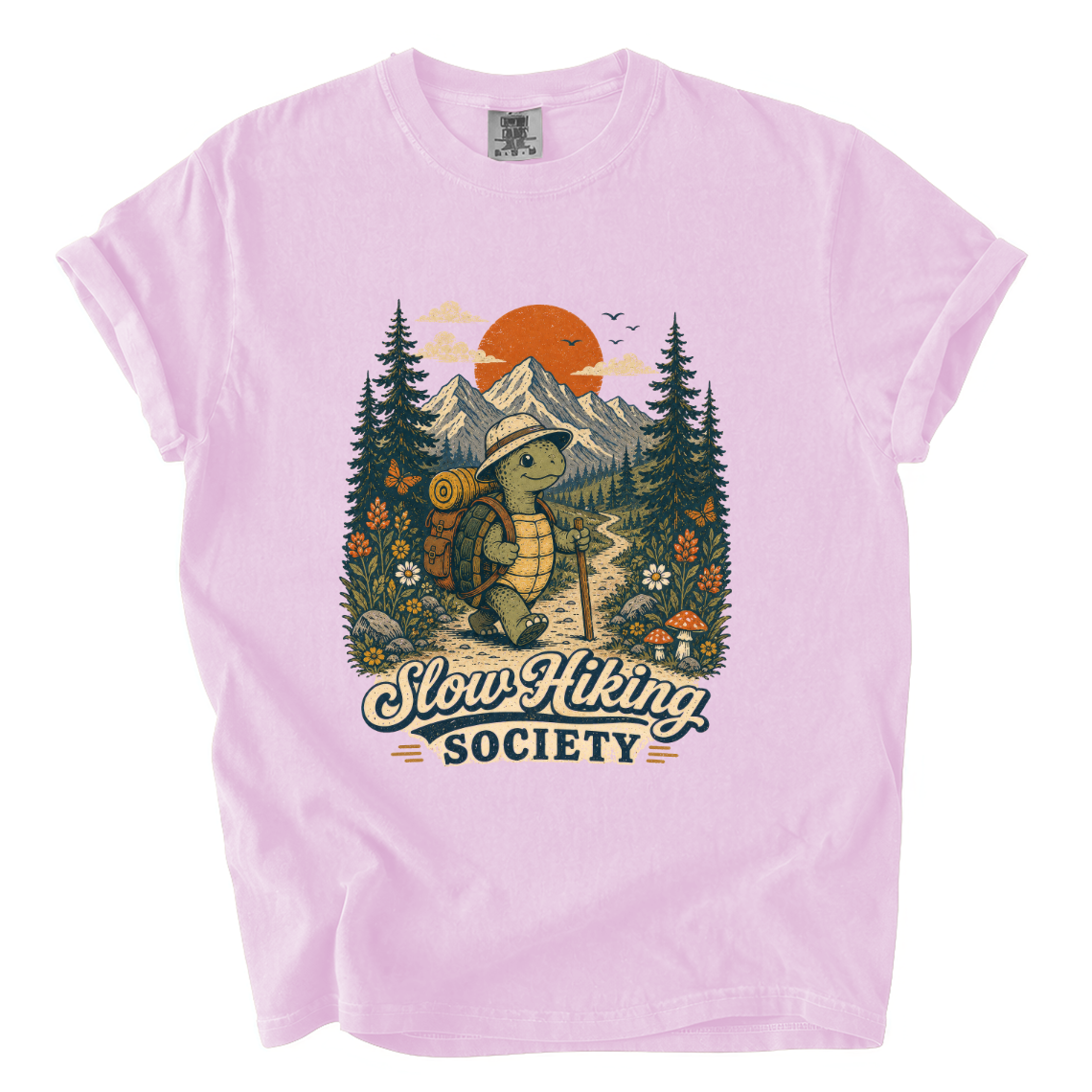 Slow Hiking Society Shirt – Funny Turtle Hiker Comfort Colors Tee