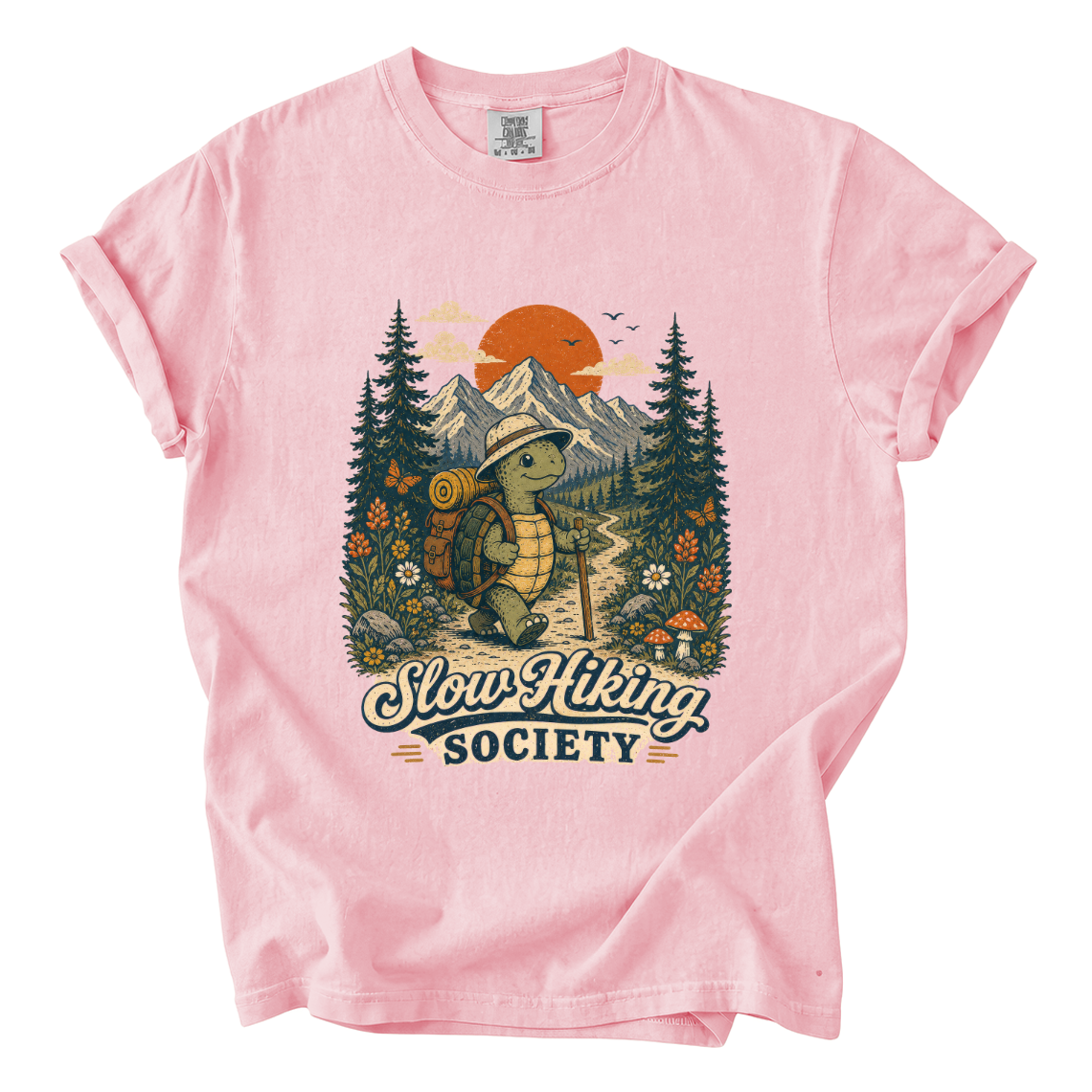Slow Hiking Society Shirt – Funny Turtle Hiker Comfort Colors Tee