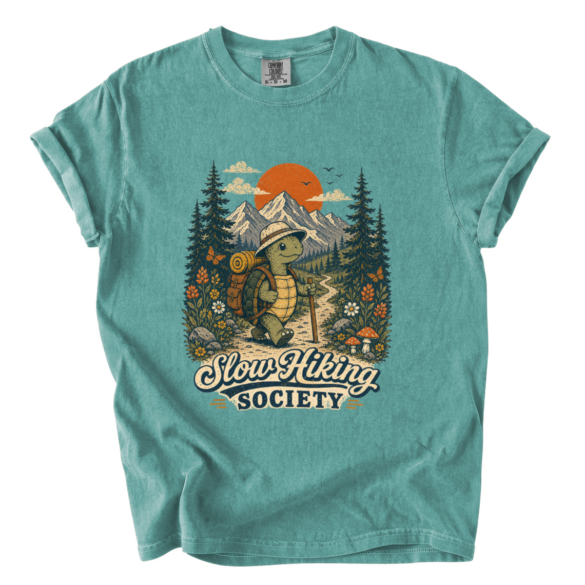 Slow Hiking Society Shirt – Funny Turtle Hiker Comfort Colors Tee