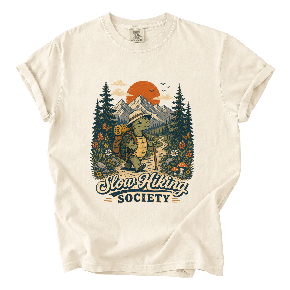 Slow Hiking Society Shirt – Funny Turtle Hiker Comfort Colors Tee