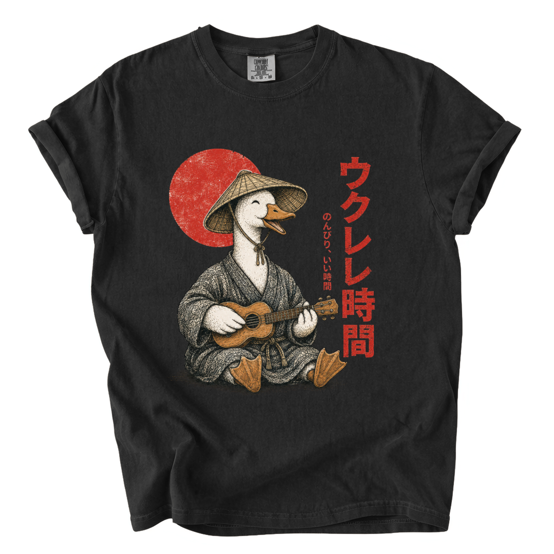 Goose Playing Ukulele Shirt – Japanese Comfort Colors Graphic Tee