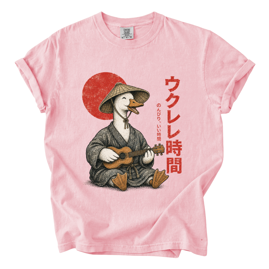 Goose Playing Ukulele Shirt – Japanese Comfort Colors Graphic Tee