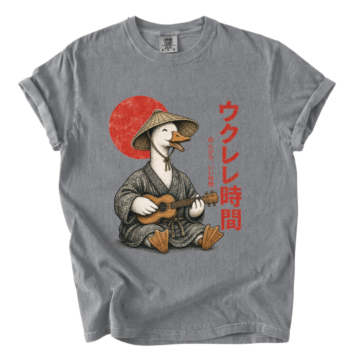Goose Playing Ukulele Shirt – Japanese Comfort Colors Graphic Tee