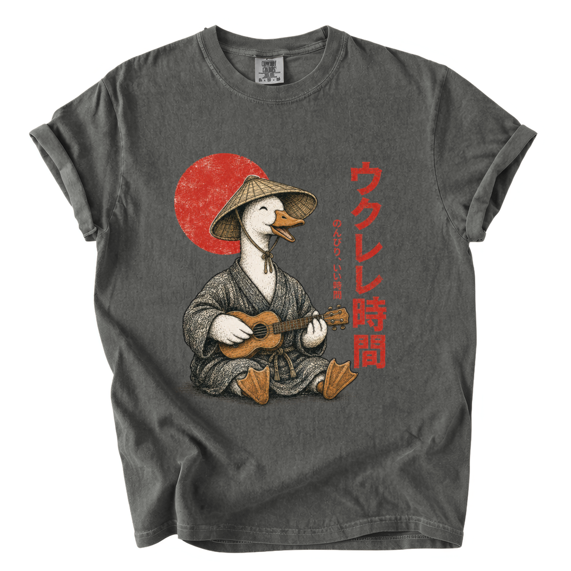 Goose Playing Ukulele Shirt – Japanese Comfort Colors Graphic Tee