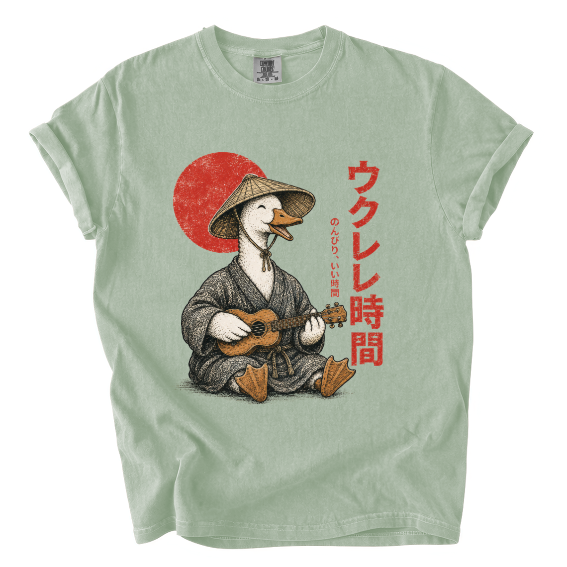Goose Playing Ukulele Shirt – Japanese Comfort Colors Graphic Tee