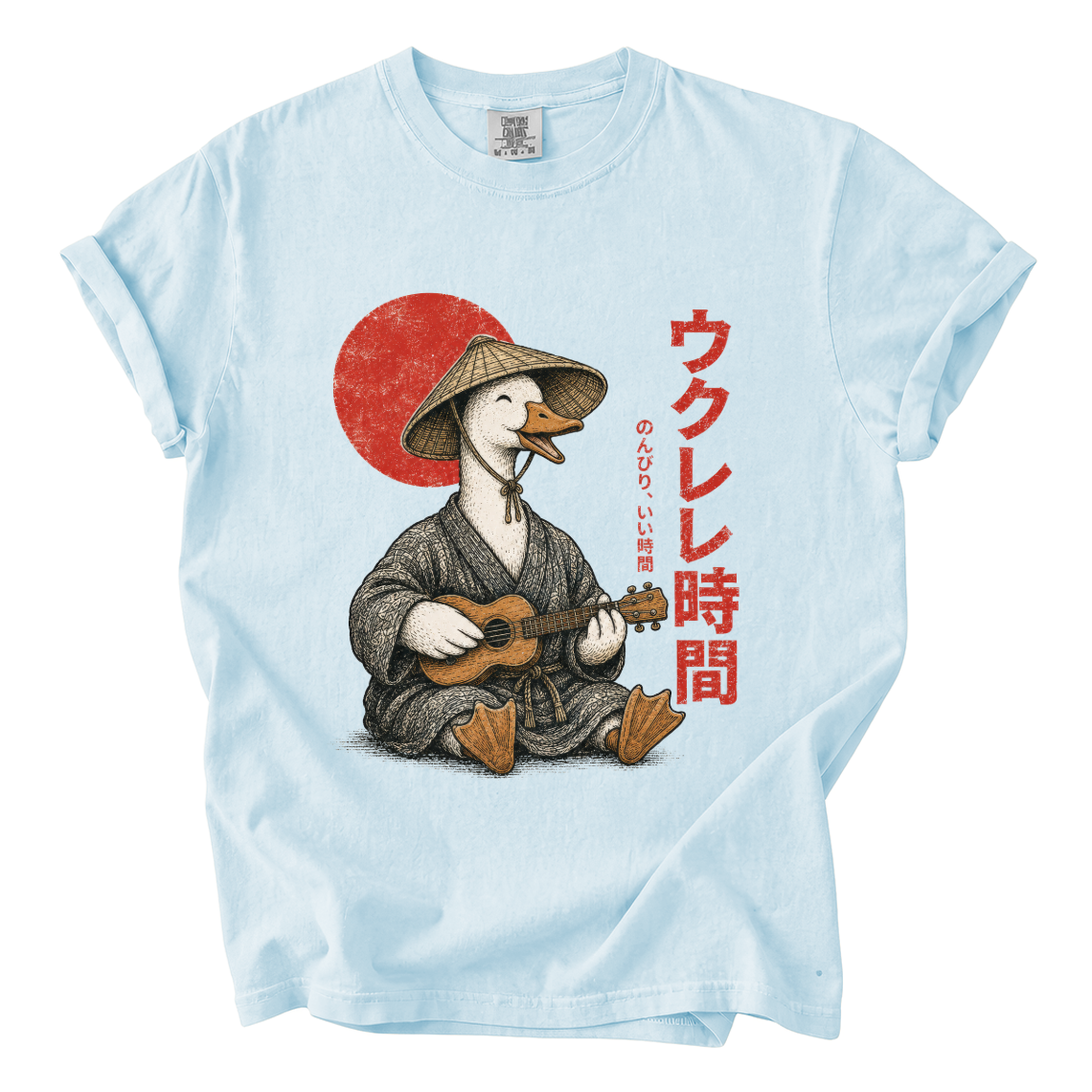 Goose Playing Ukulele Shirt – Japanese Comfort Colors Graphic Tee