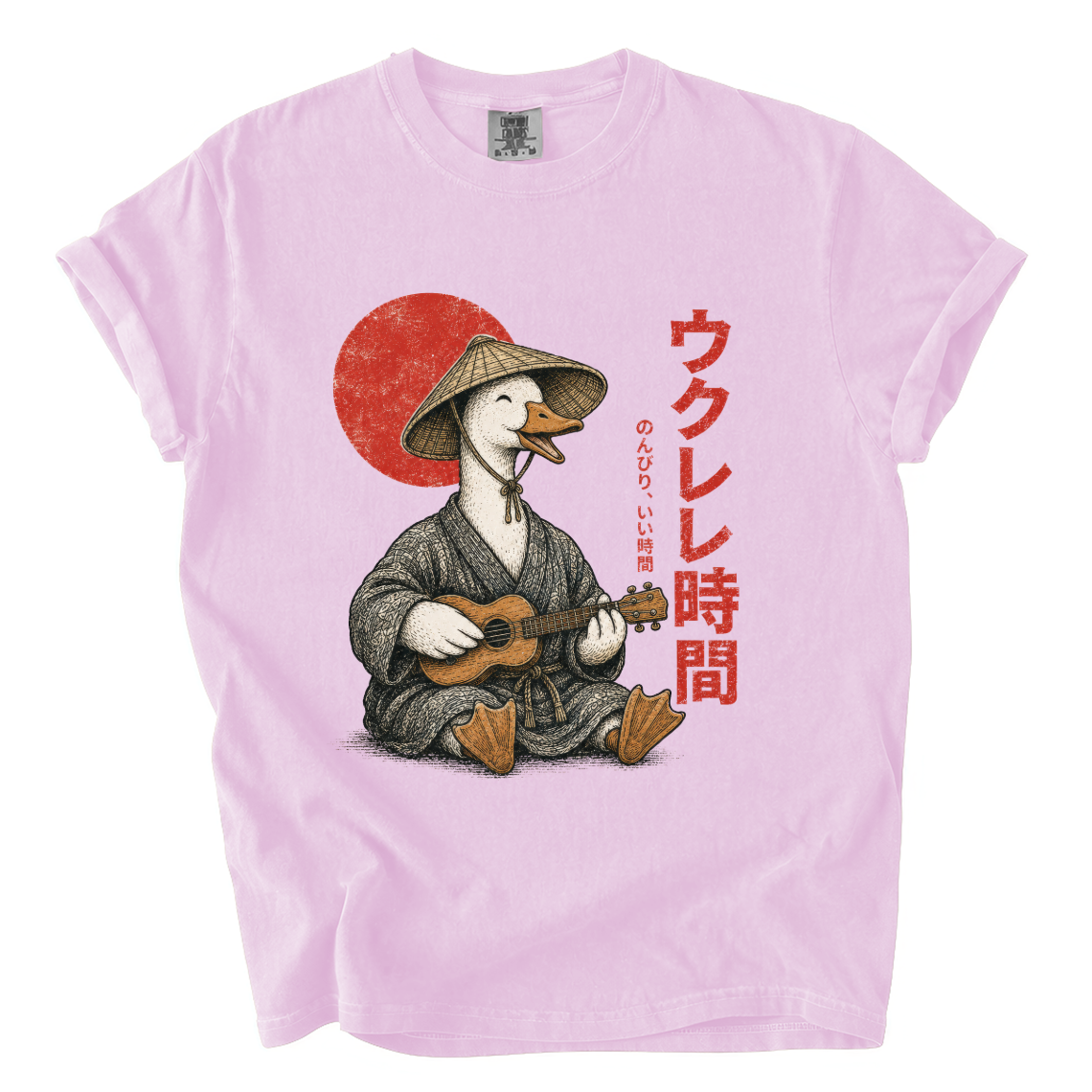 Goose Playing Ukulele Shirt – Japanese Comfort Colors Graphic Tee