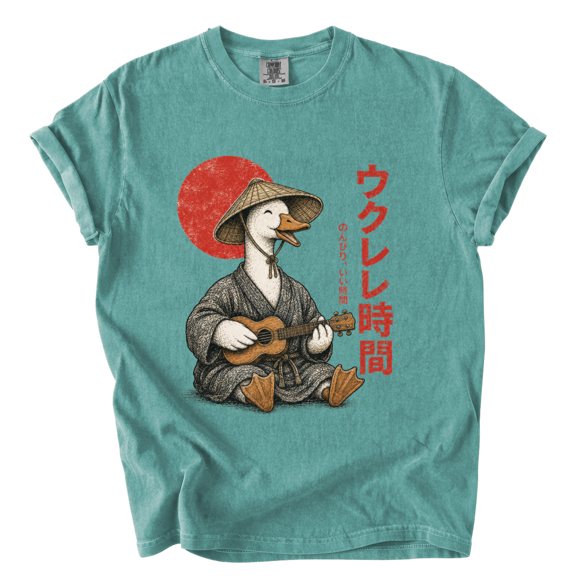 Goose Playing Ukulele Shirt – Japanese Comfort Colors Graphic Tee