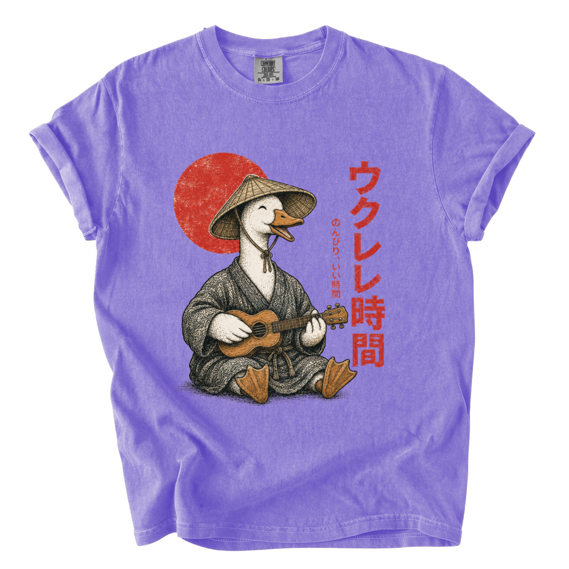 Goose Playing Ukulele Shirt – Japanese Comfort Colors Graphic Tee