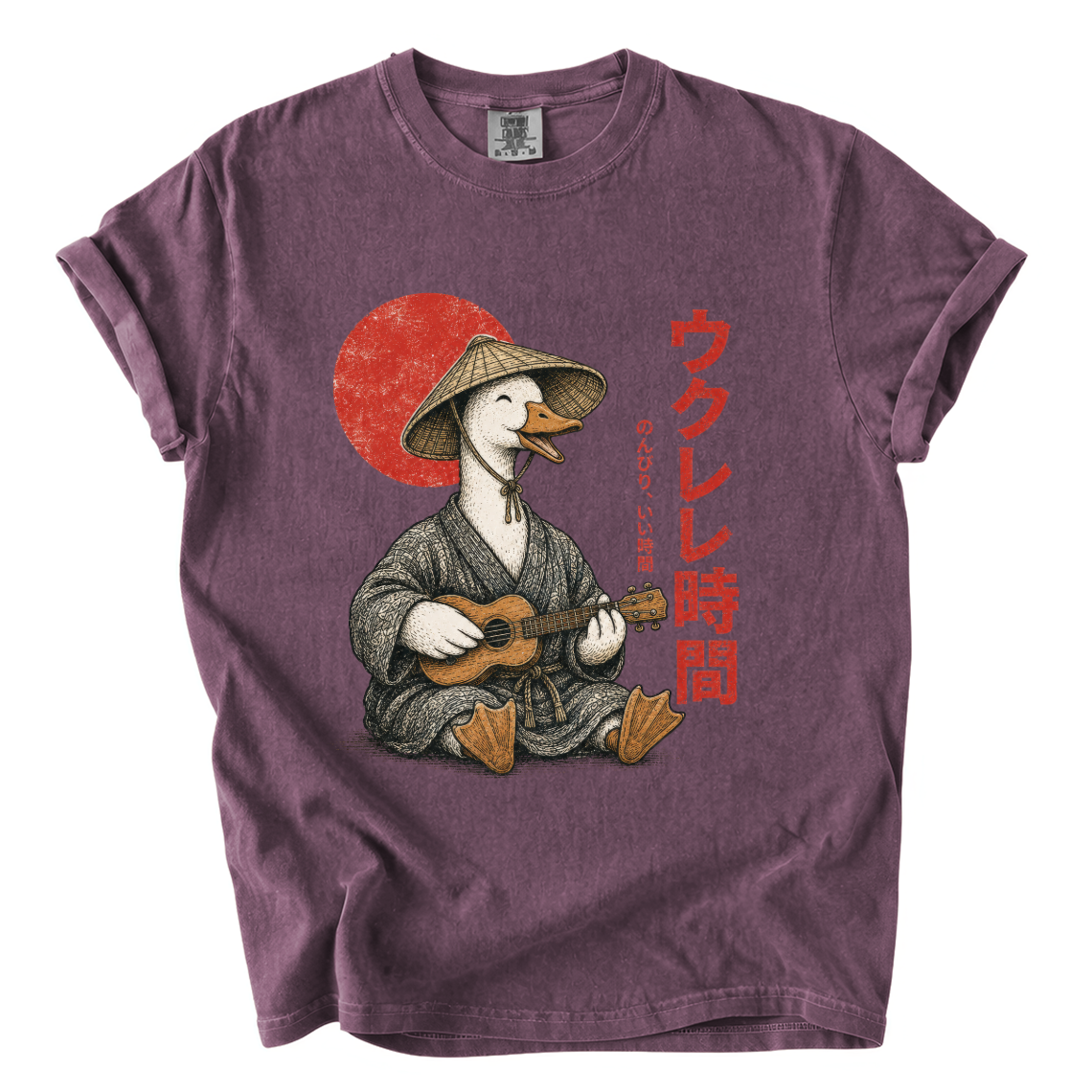 Goose Playing Ukulele Shirt – Japanese Comfort Colors Graphic Tee