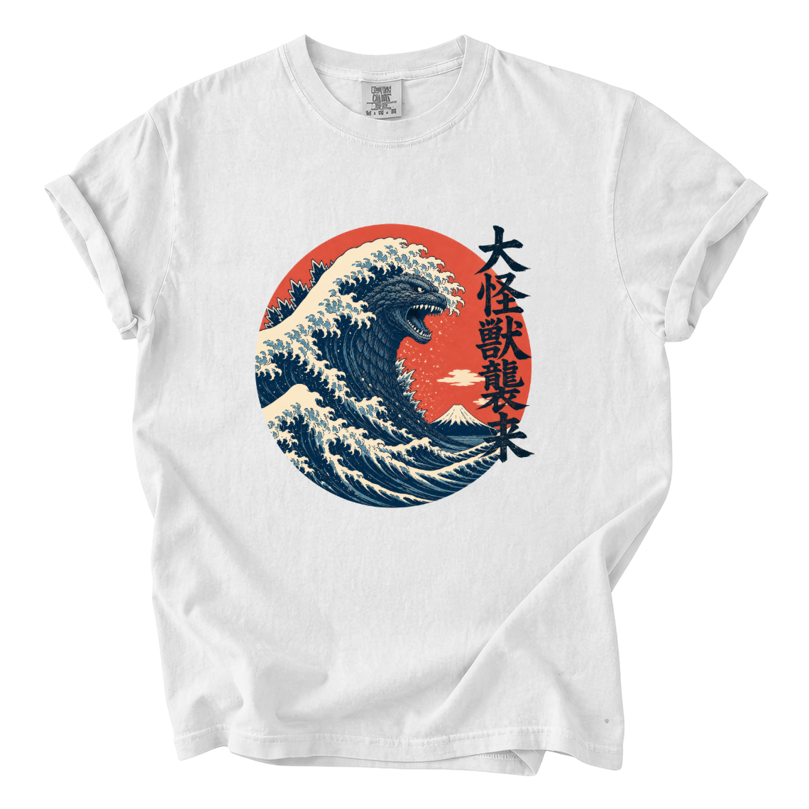 Godzilla Great Wave Shirt – Japanese Kaiju Comfort Colors Graphic Tee