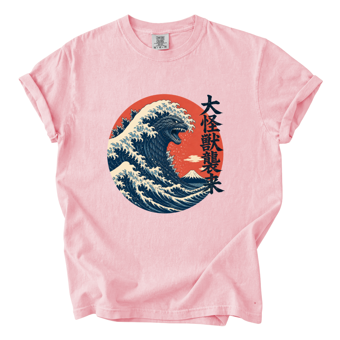Godzilla Great Wave Shirt – Japanese Kaiju Comfort Colors Graphic Tee