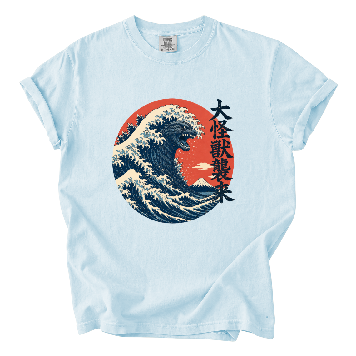 Godzilla Great Wave Shirt – Japanese Kaiju Comfort Colors Graphic Tee