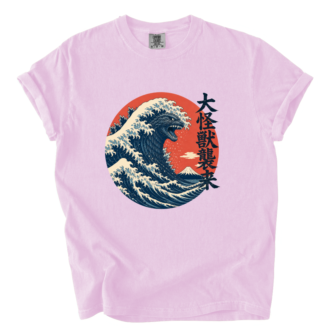 Godzilla Great Wave Shirt – Japanese Kaiju Comfort Colors Graphic Tee