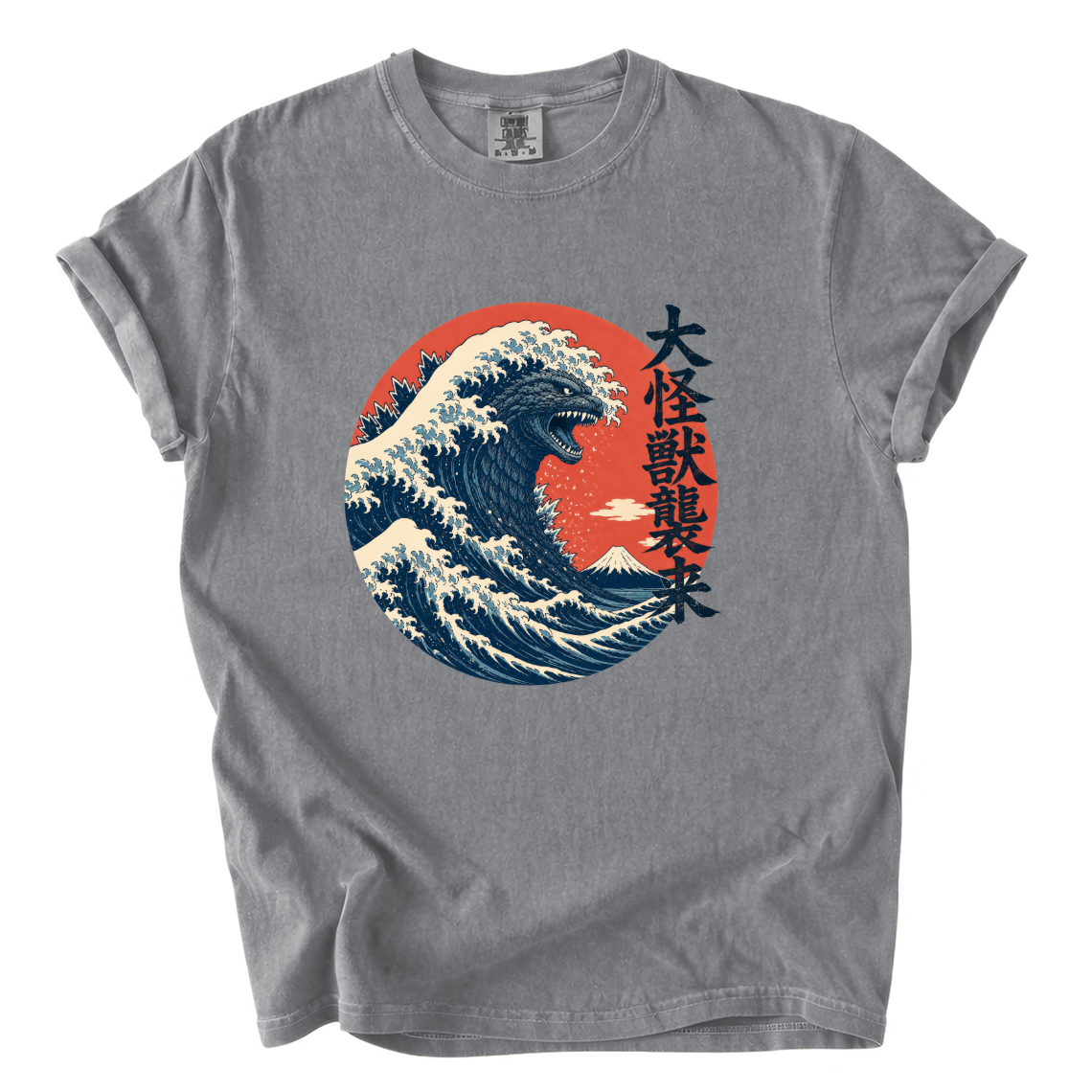 Godzilla Great Wave Shirt – Japanese Kaiju Comfort Colors Graphic Tee