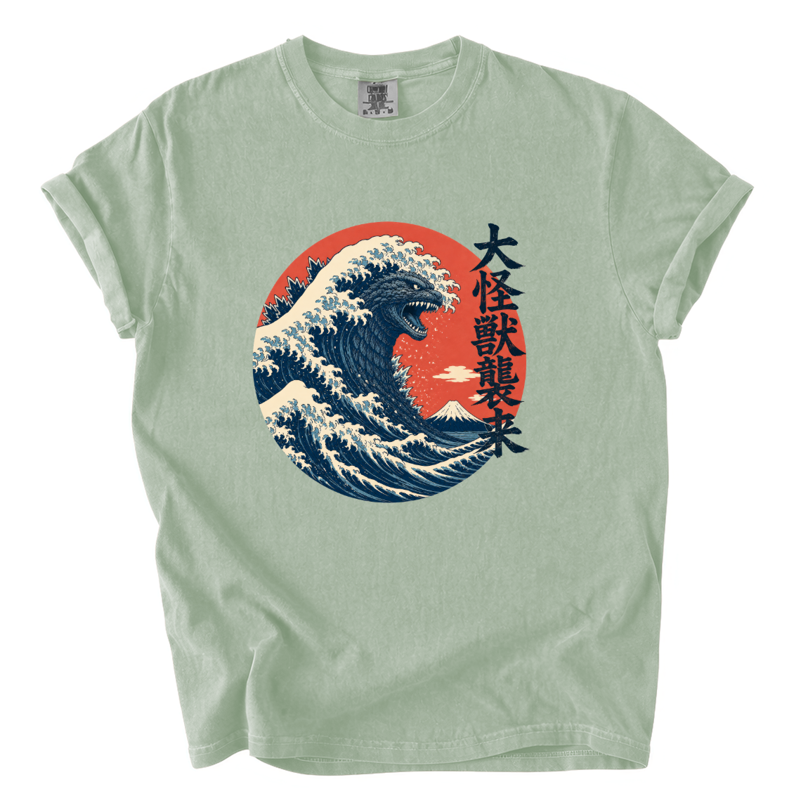 Godzilla Great Wave Shirt – Japanese Kaiju Comfort Colors Graphic Tee