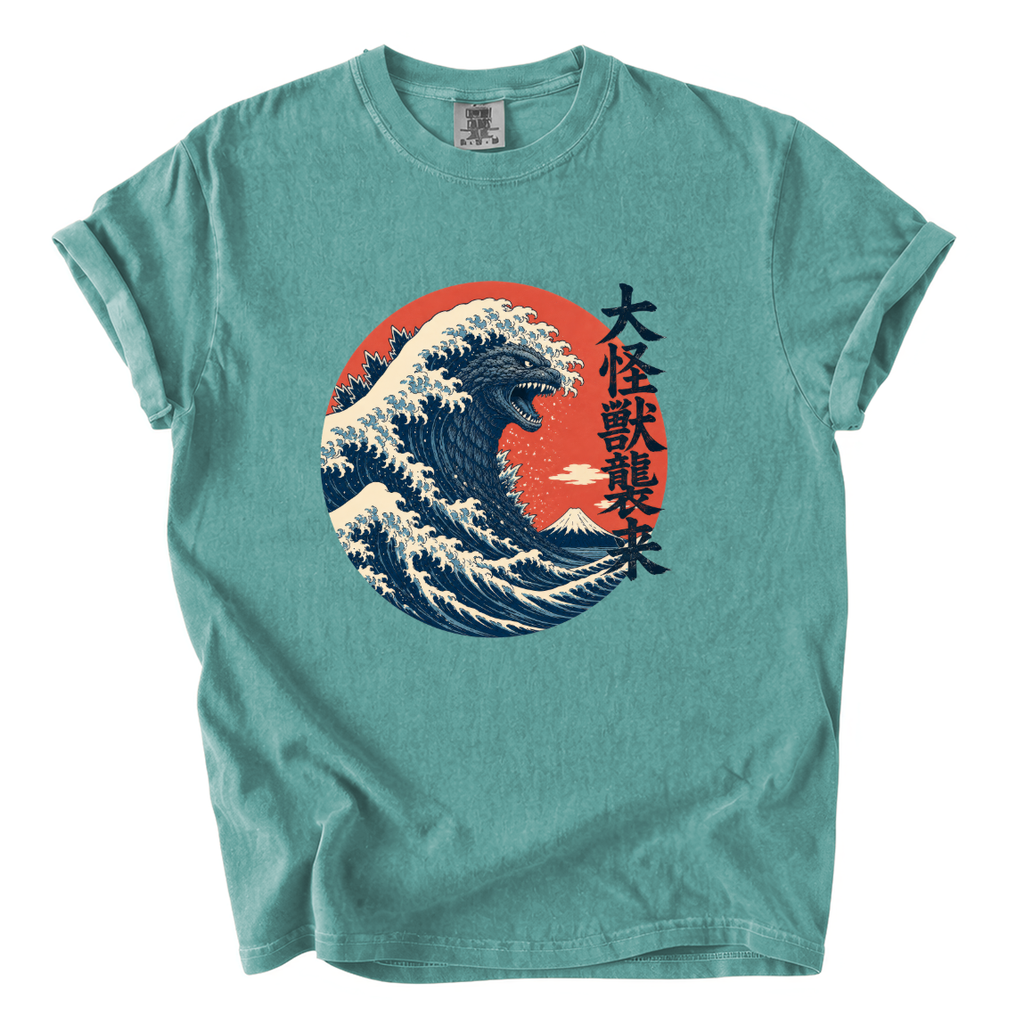 Godzilla Great Wave Shirt – Japanese Kaiju Comfort Colors Graphic Tee