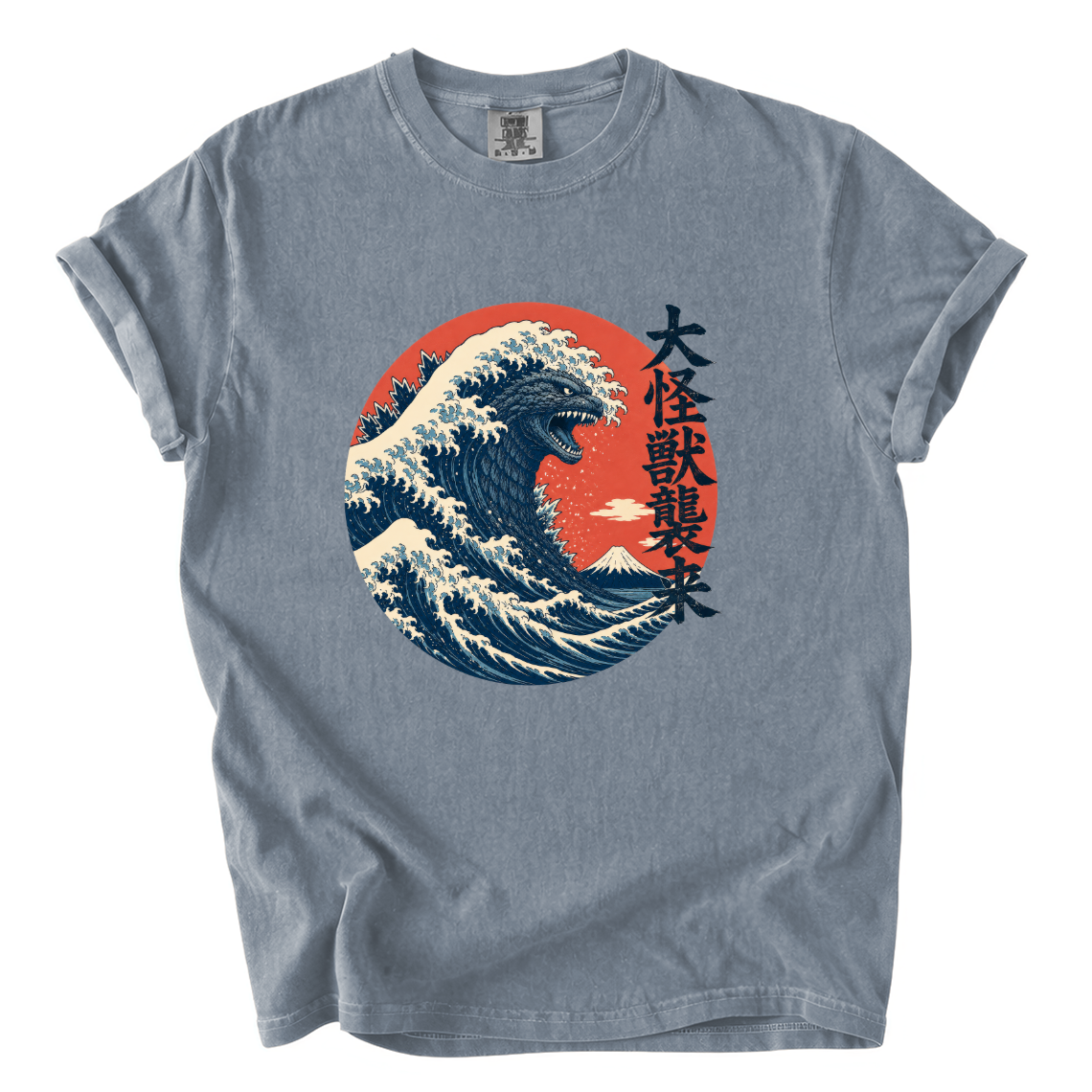 Godzilla Great Wave Shirt – Japanese Kaiju Comfort Colors Graphic Tee