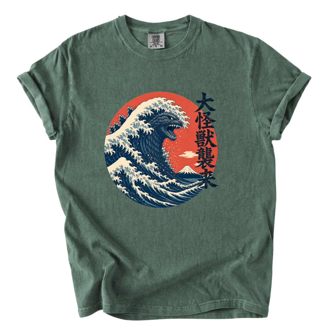Godzilla Great Wave Shirt – Japanese Kaiju Comfort Colors Graphic Tee
