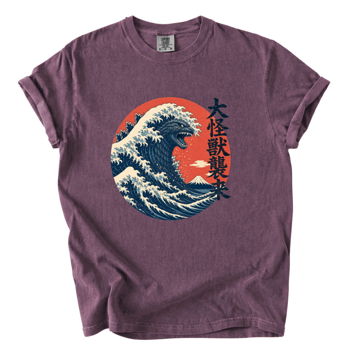 Godzilla Great Wave Shirt – Japanese Kaiju Comfort Colors Graphic Tee