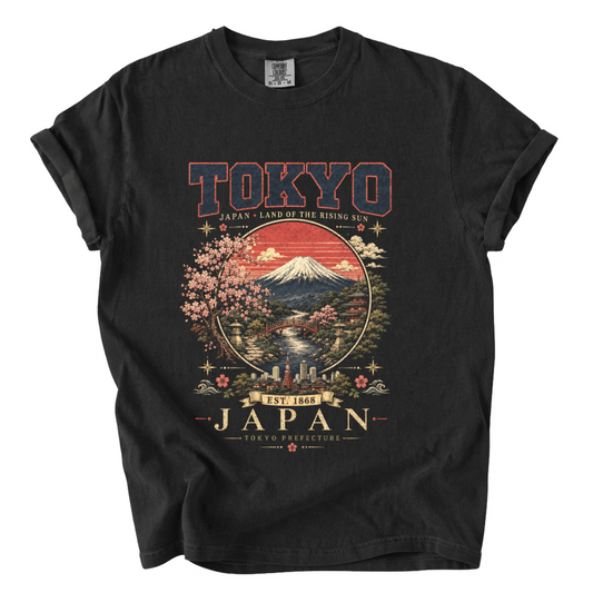 Tokyo Japan Shirt – Vintage Mount Fuji Comfort Colors Travel Tee