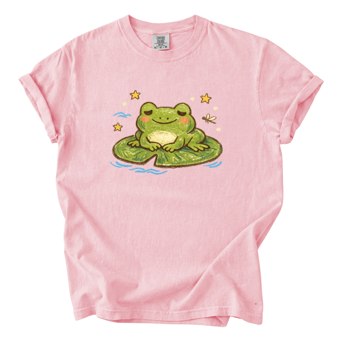 Frog on Lily Pad T-Shirt — Cute Meditating Frog Graphic Tee