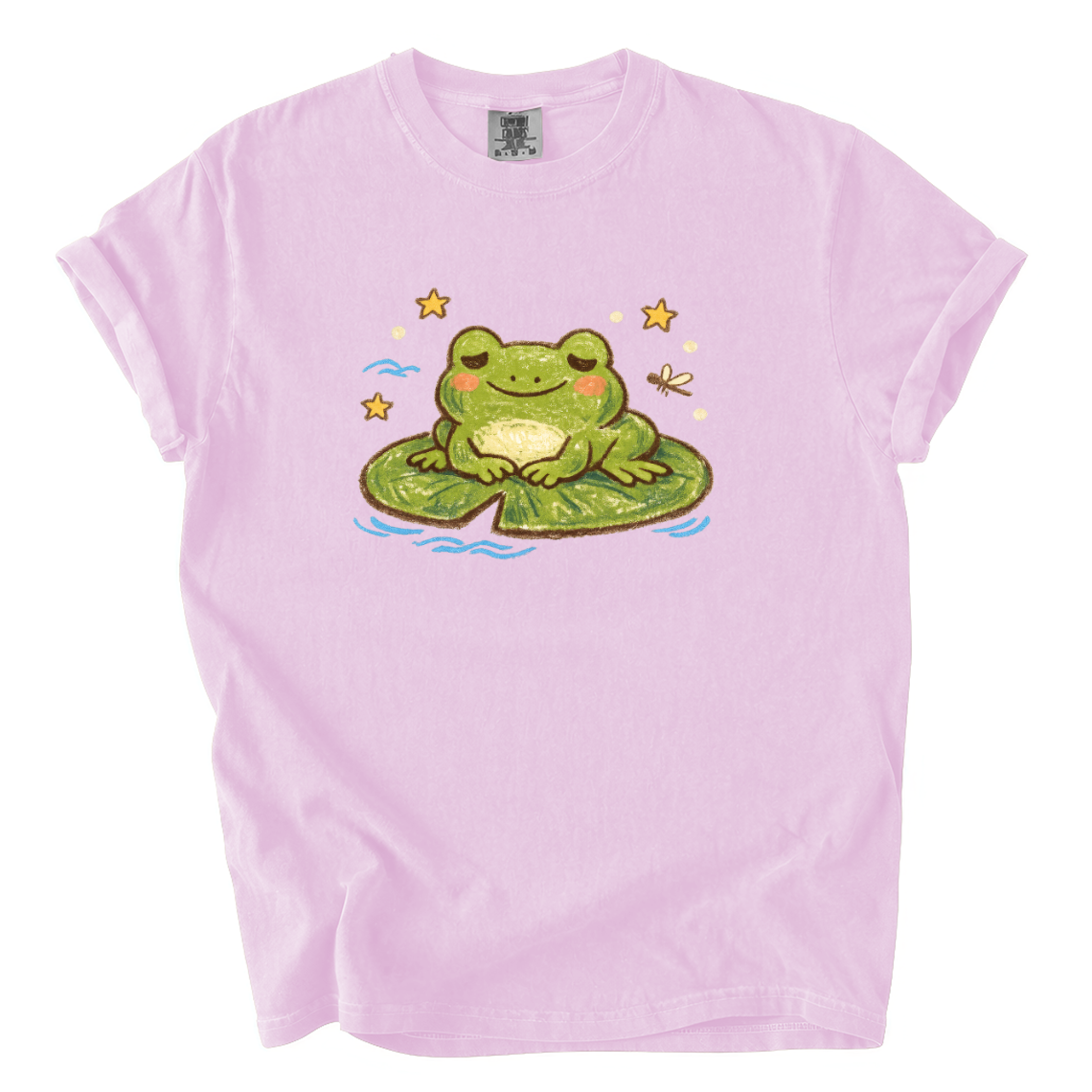 Frog on Lily Pad T-Shirt — Cute Meditating Frog Graphic Tee