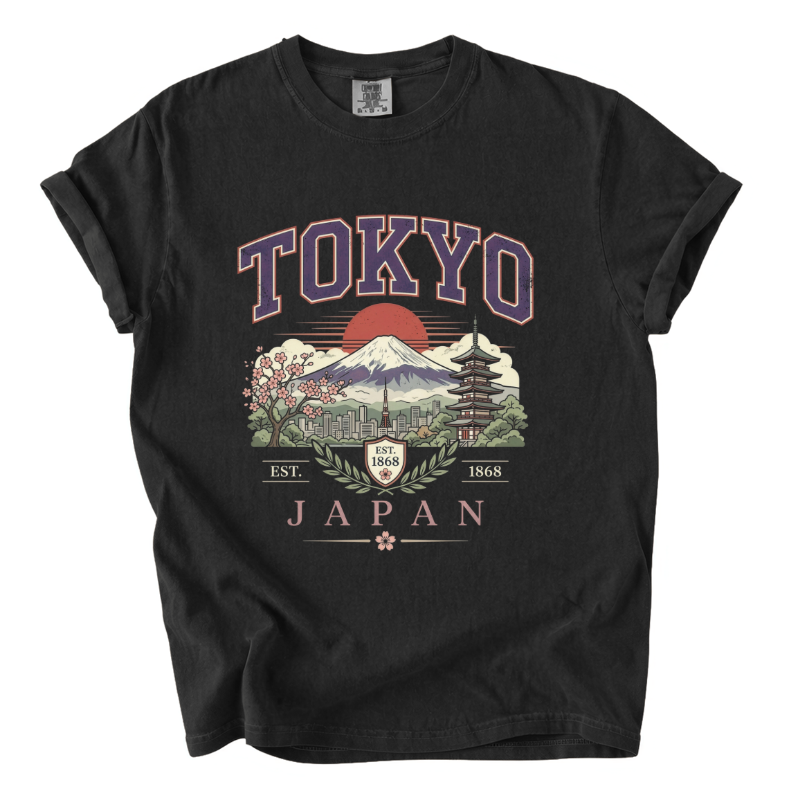 Tokyo Japan Collegiate Shirt – Mount Fuji Comfort Colors Travel Tee
