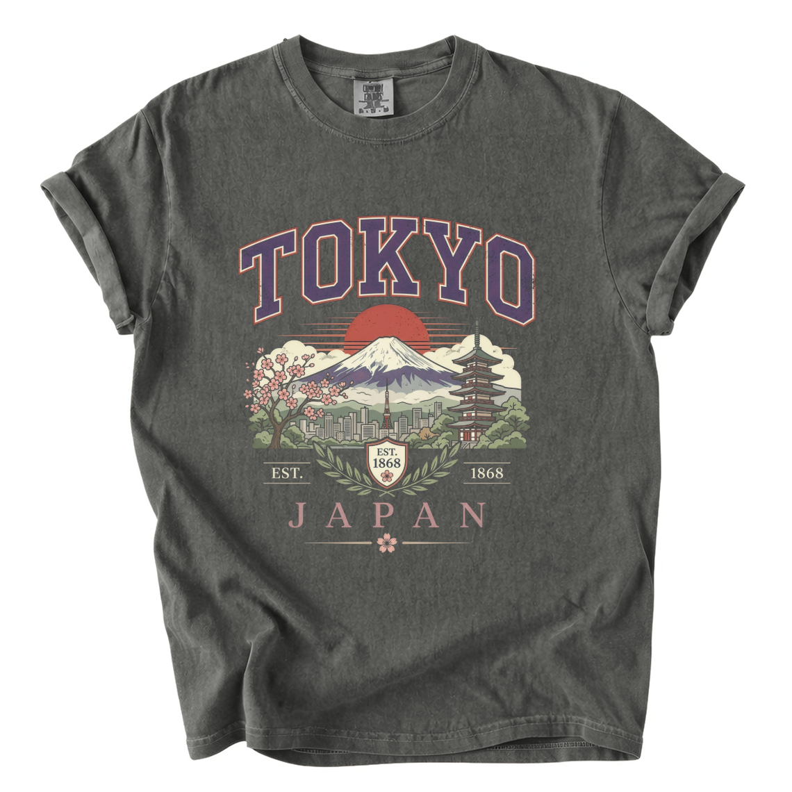 Tokyo Japan Collegiate Shirt – Mount Fuji Comfort Colors Travel Tee