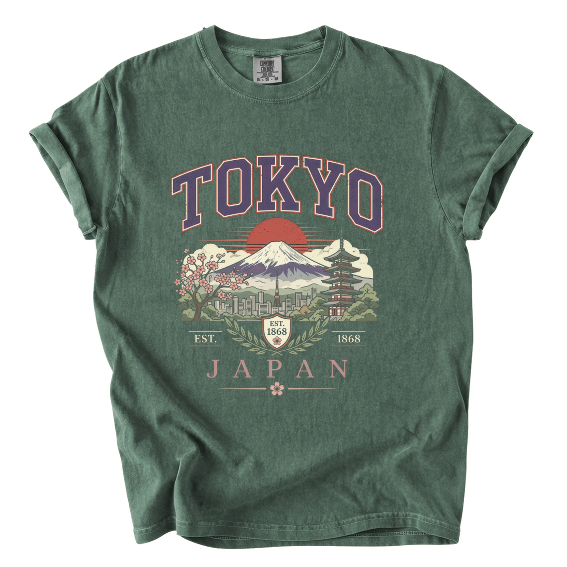 Tokyo Japan Collegiate Shirt – Mount Fuji Comfort Colors Travel Tee