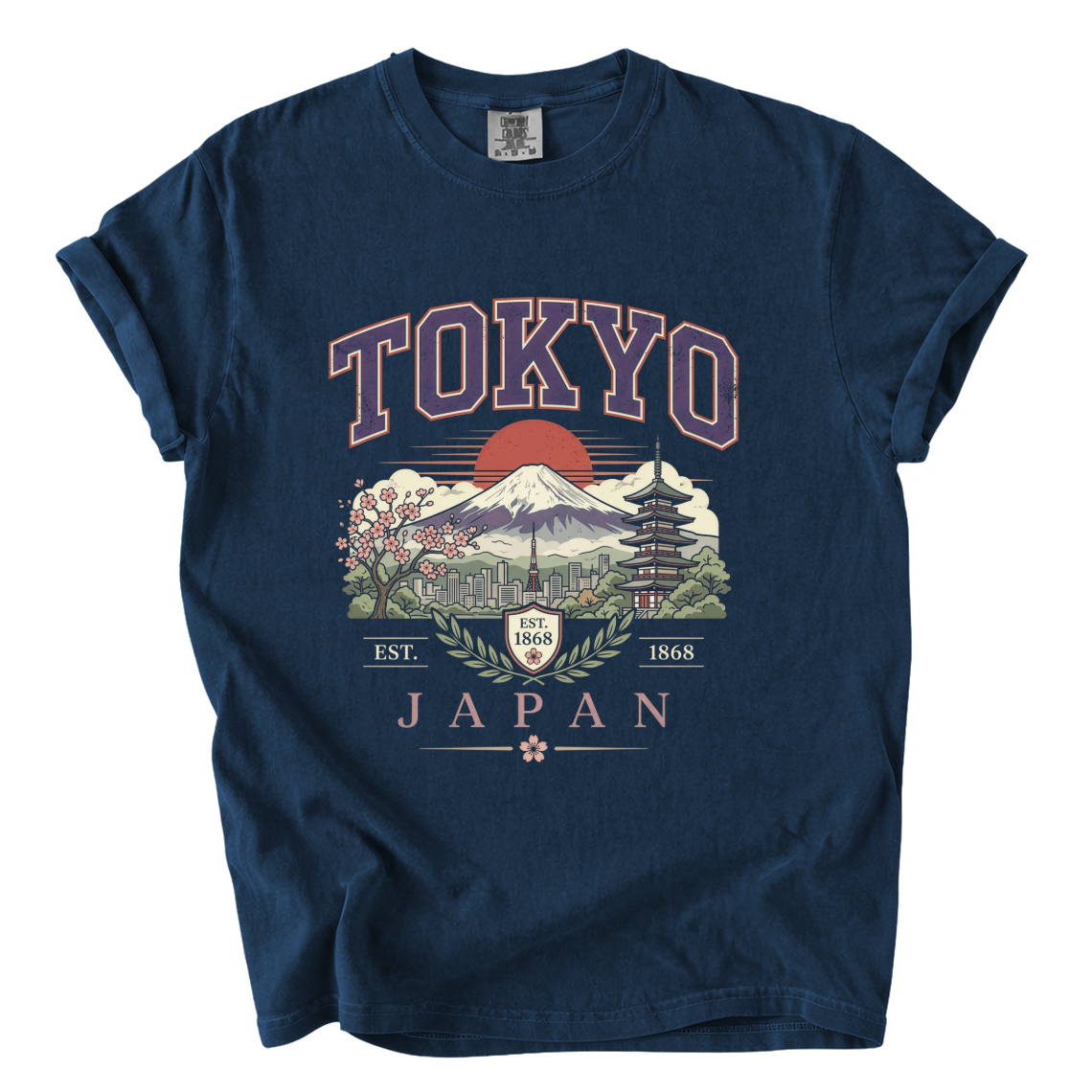 Tokyo Japan Collegiate Shirt – Mount Fuji Comfort Colors Travel Tee