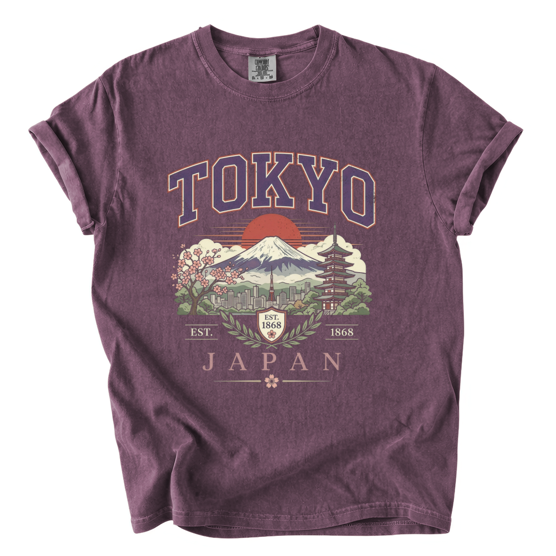 Tokyo Japan Collegiate Shirt – Mount Fuji Comfort Colors Travel Tee