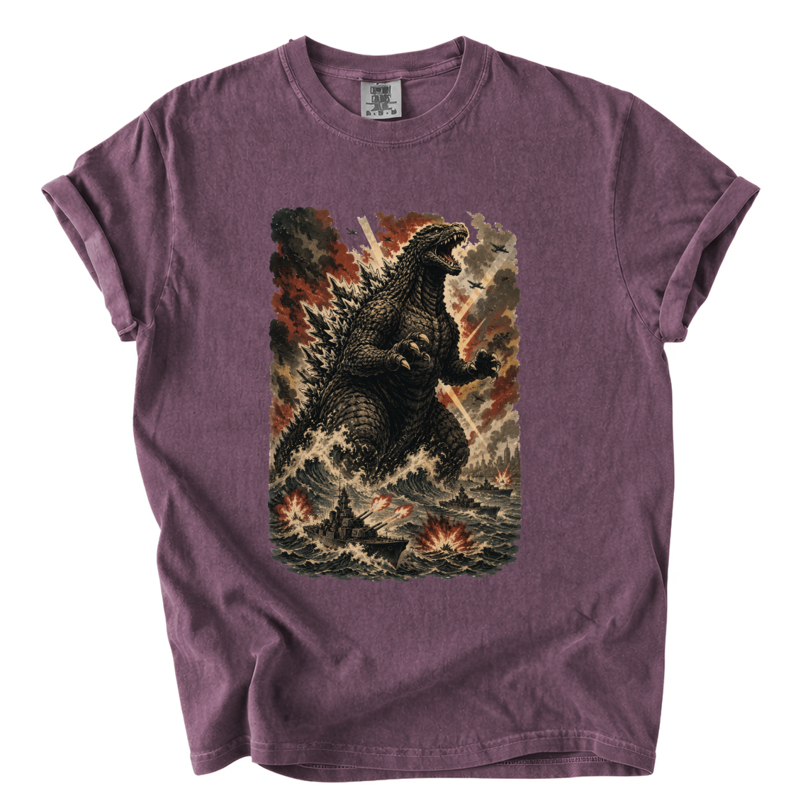 Godzilla Sea Battle Shirt – Colossal Kaiju Comfort Colors Graphic Tee