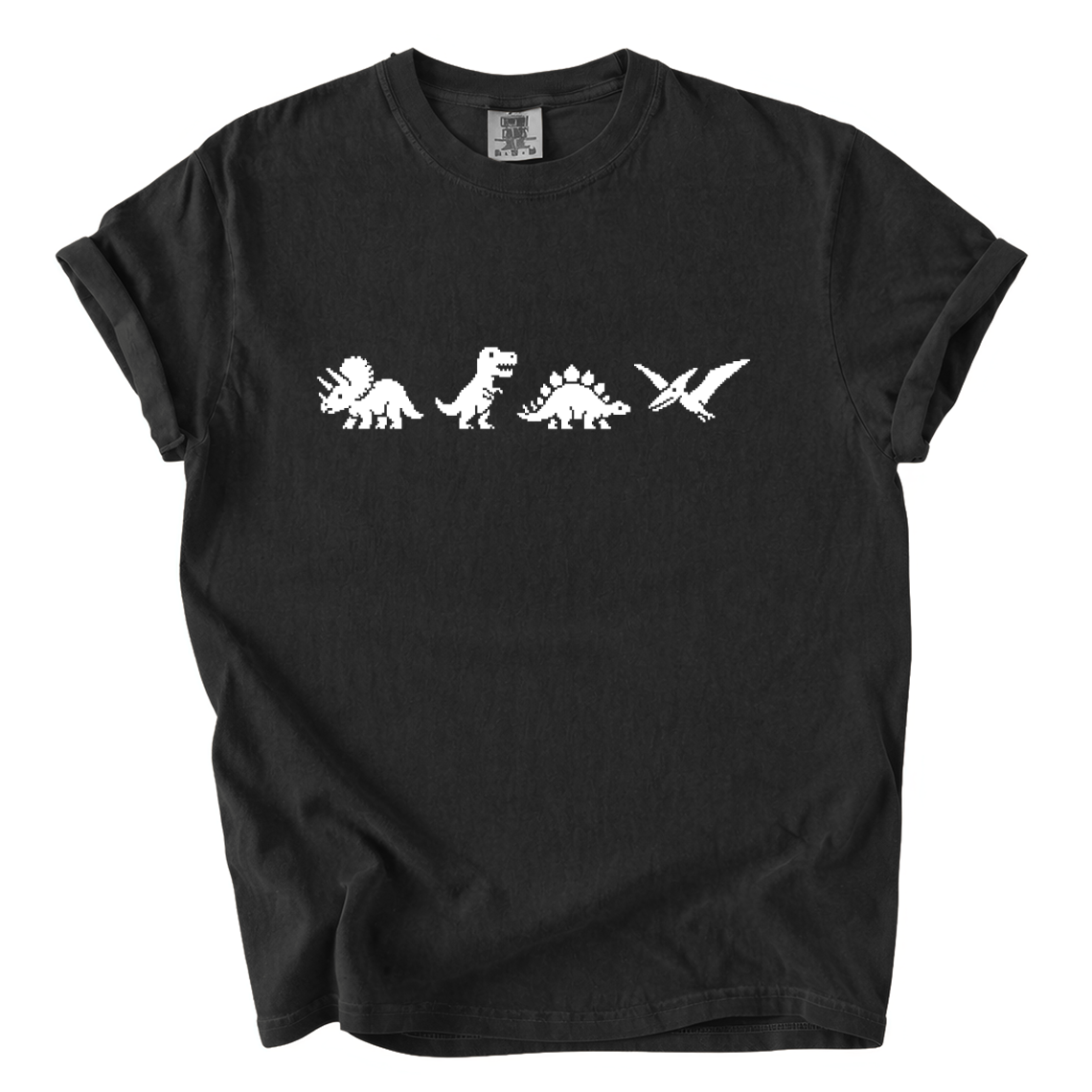 Pixel Dinosaur Shirt – Retro Prehistoric Comfort Colors Graphic Tee
