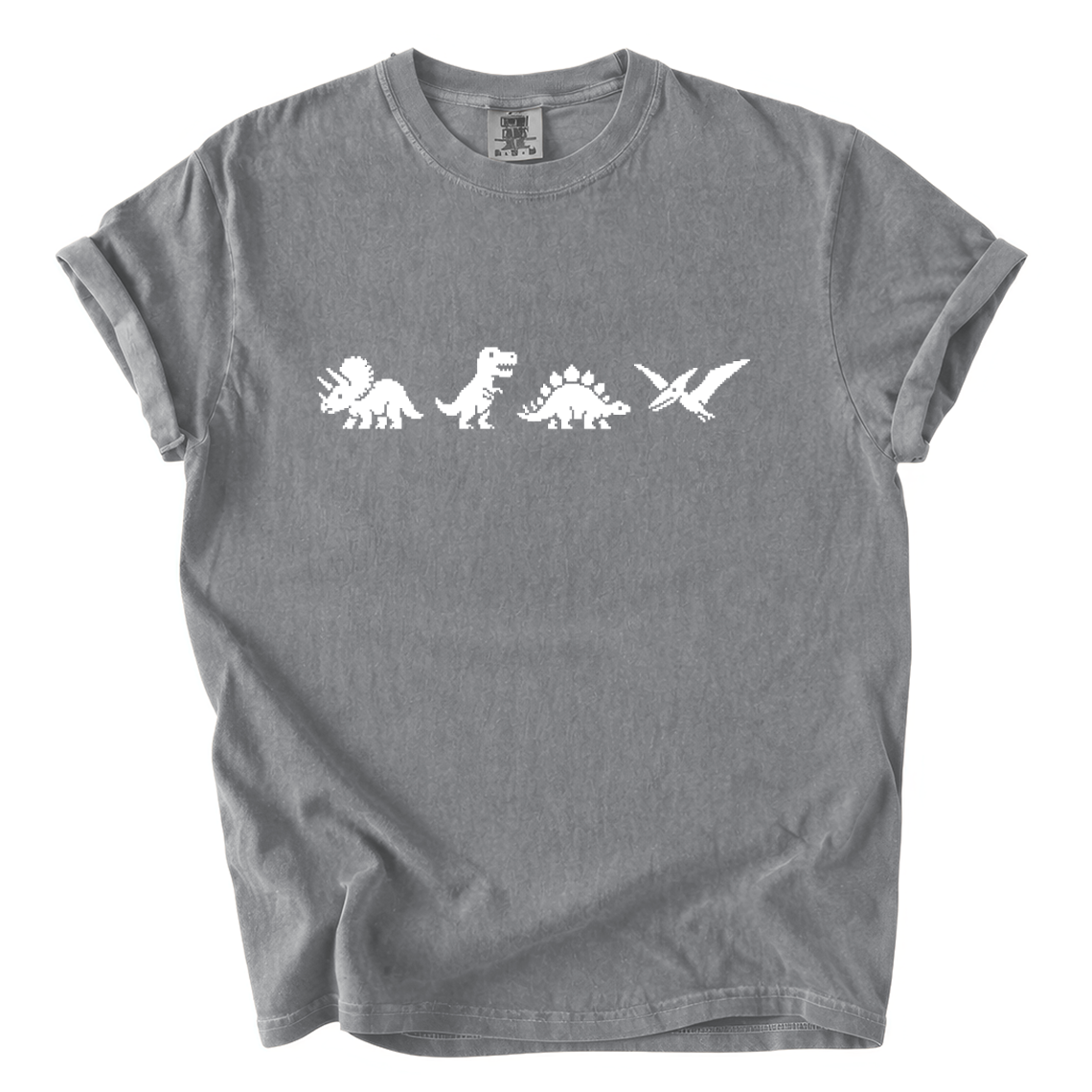 Pixel Dinosaur Shirt – Retro Prehistoric Comfort Colors Graphic Tee