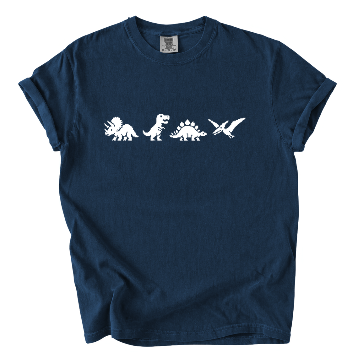 Pixel Dinosaur Shirt – Retro Prehistoric Comfort Colors Graphic Tee