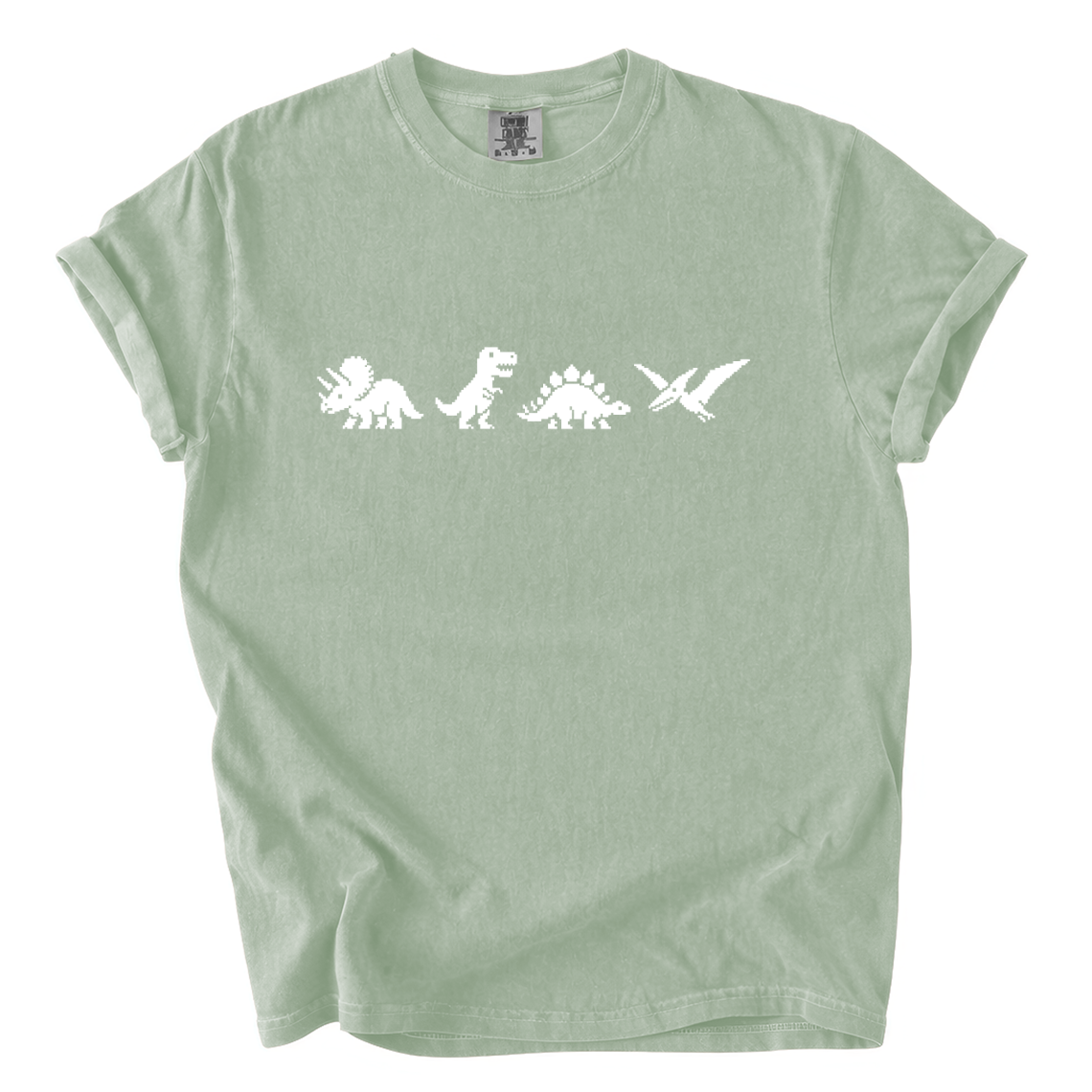 Pixel Dinosaur Shirt – Retro Prehistoric Comfort Colors Graphic Tee