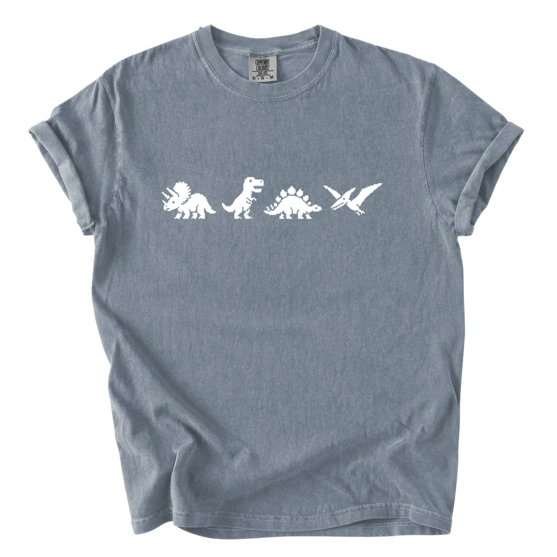 Pixel Dinosaur Shirt – Retro Prehistoric Comfort Colors Graphic Tee