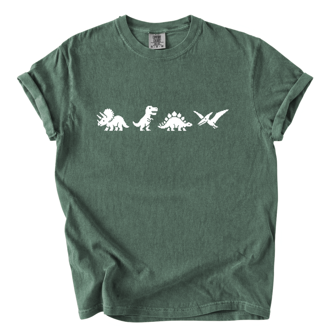 Pixel Dinosaur Shirt – Retro Prehistoric Comfort Colors Graphic Tee