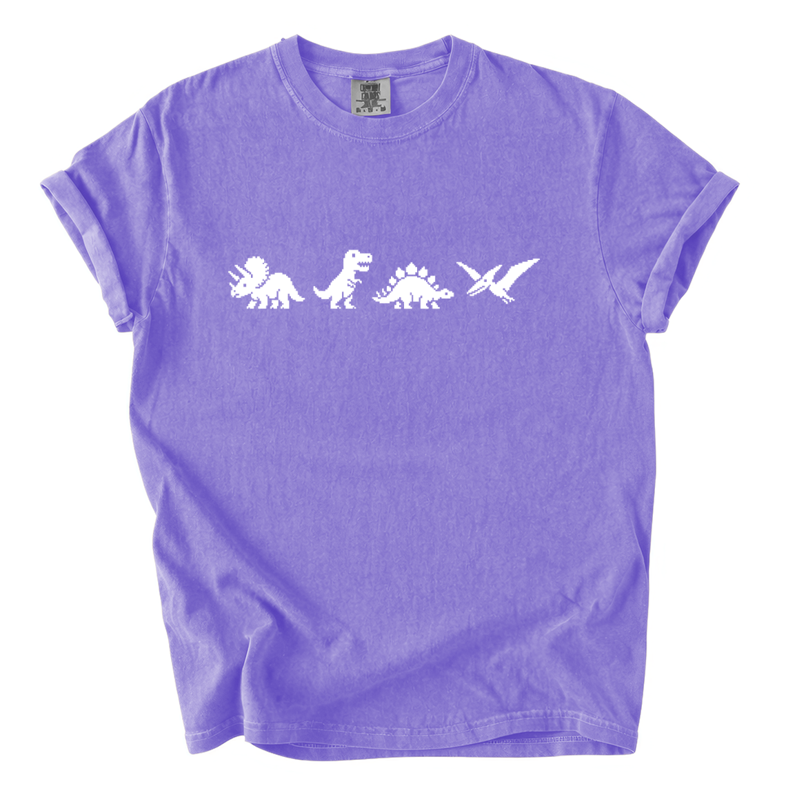 Pixel Dinosaur Shirt – Retro Prehistoric Comfort Colors Graphic Tee