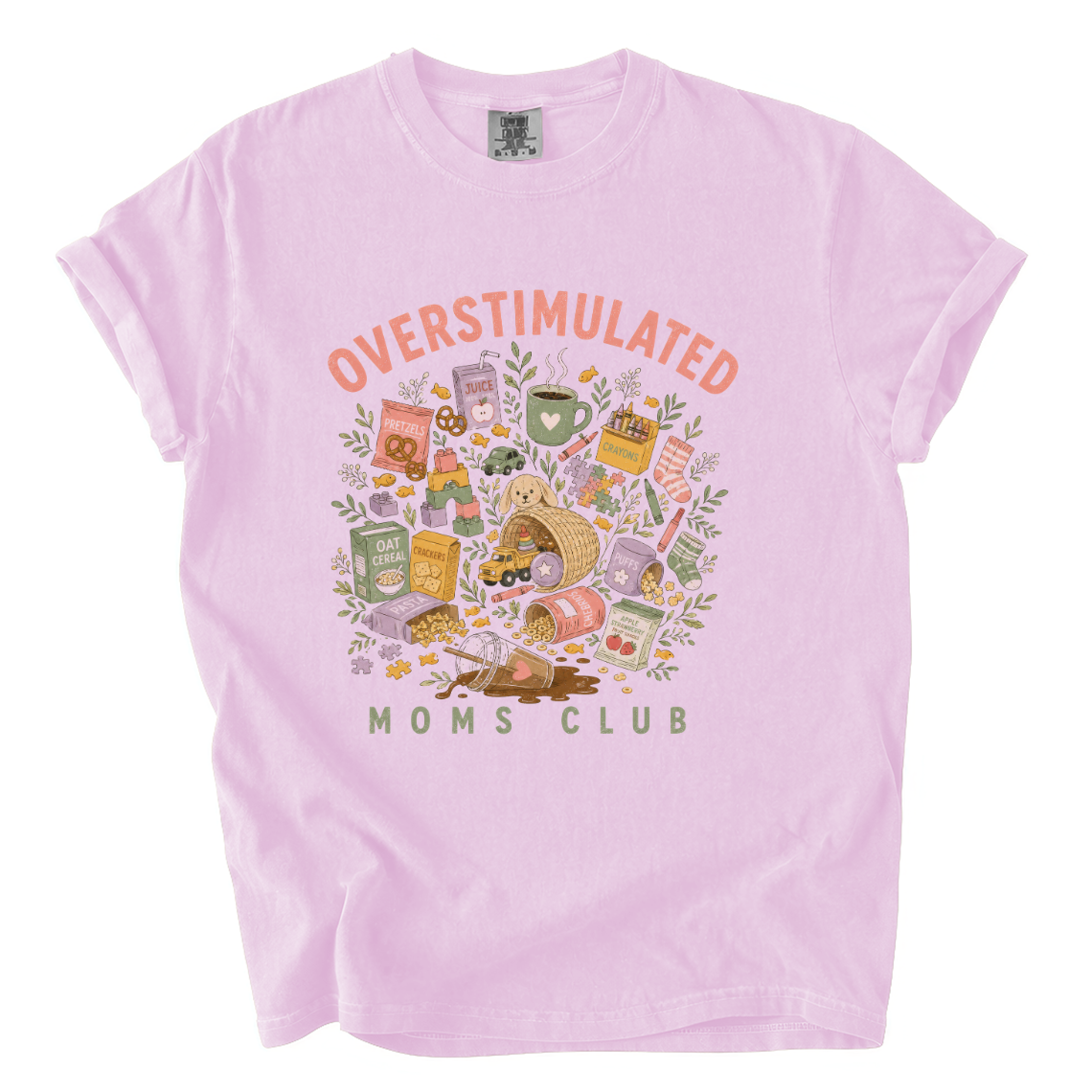 Overstimulated Moms Club Shirt – Funny Mom Comfort Colors Tee
