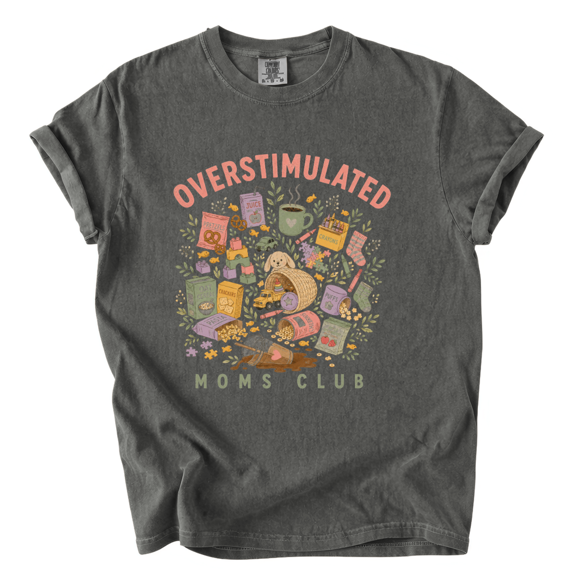 Overstimulated Moms Club Shirt – Funny Mom Comfort Colors Tee