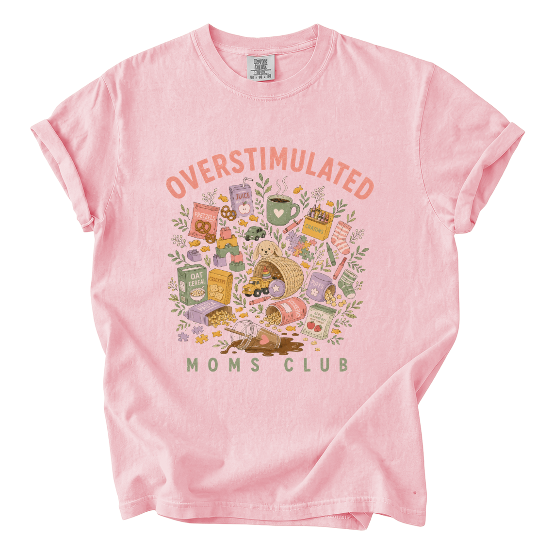 Overstimulated Moms Club Shirt – Funny Mom Comfort Colors Tee