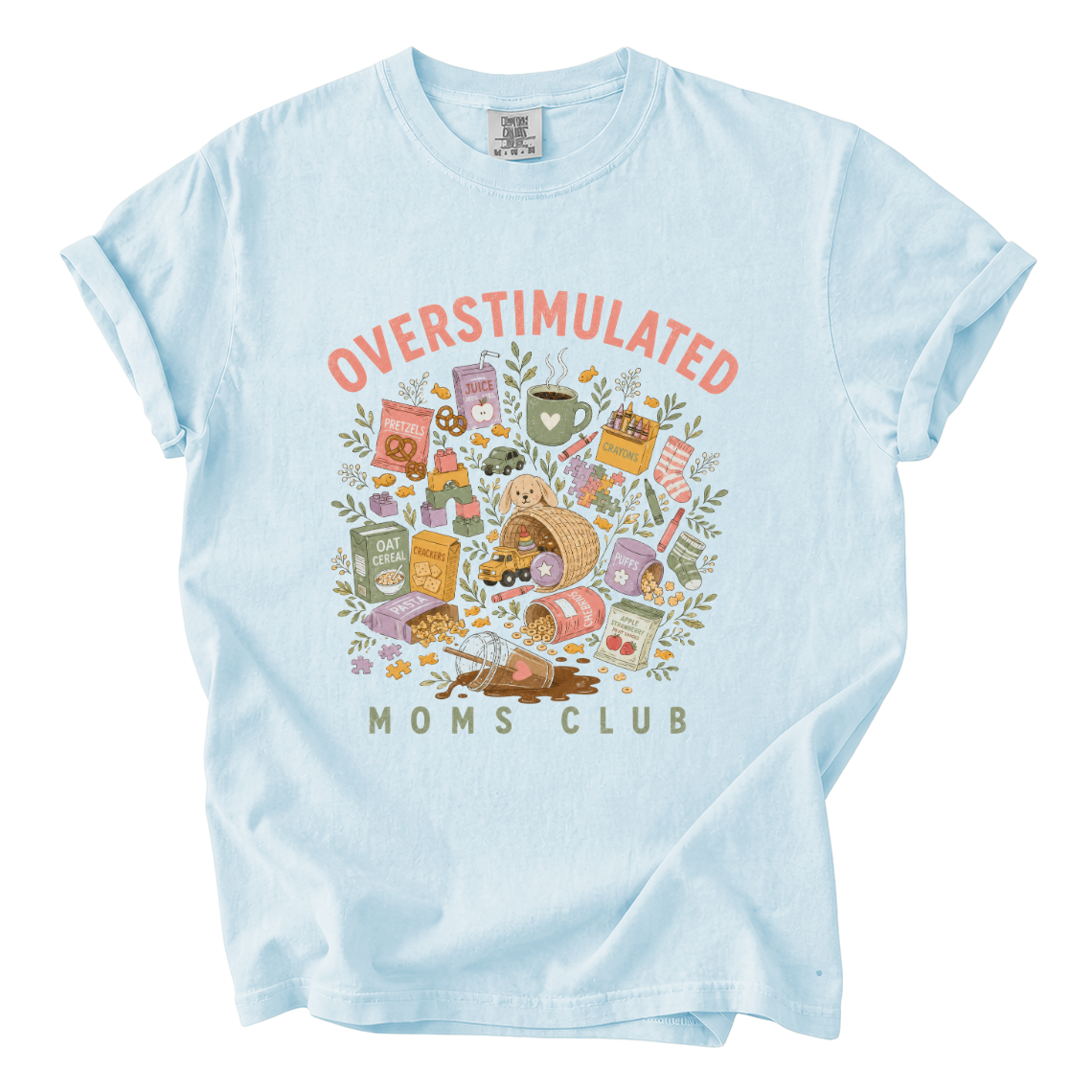 Overstimulated Moms Club Shirt – Funny Mom Comfort Colors Tee