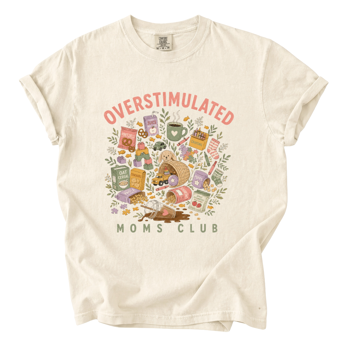 Overstimulated Moms Club Shirt – Funny Mom Comfort Colors Tee