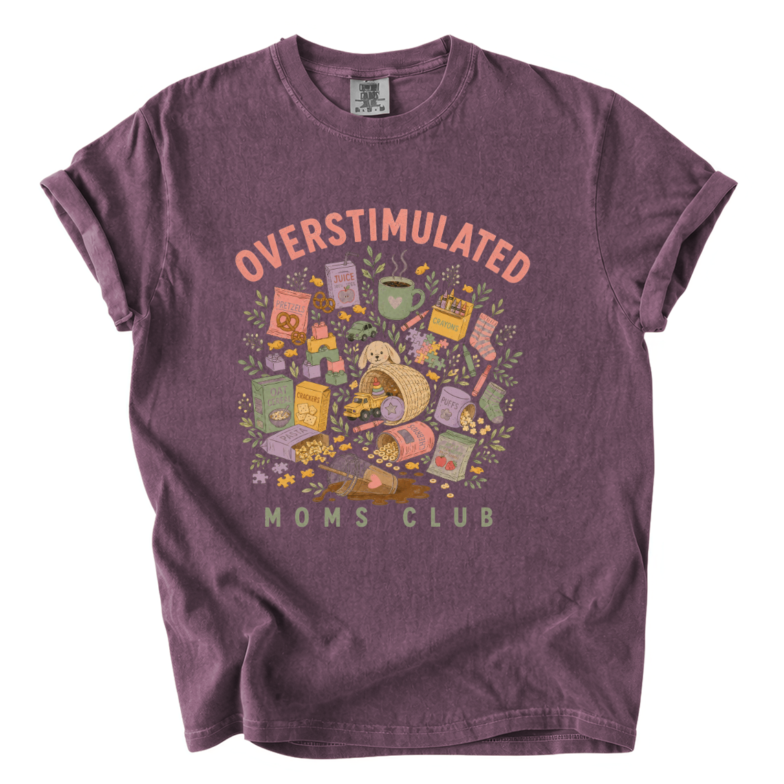 Overstimulated Moms Club Shirt – Funny Mom Comfort Colors Tee