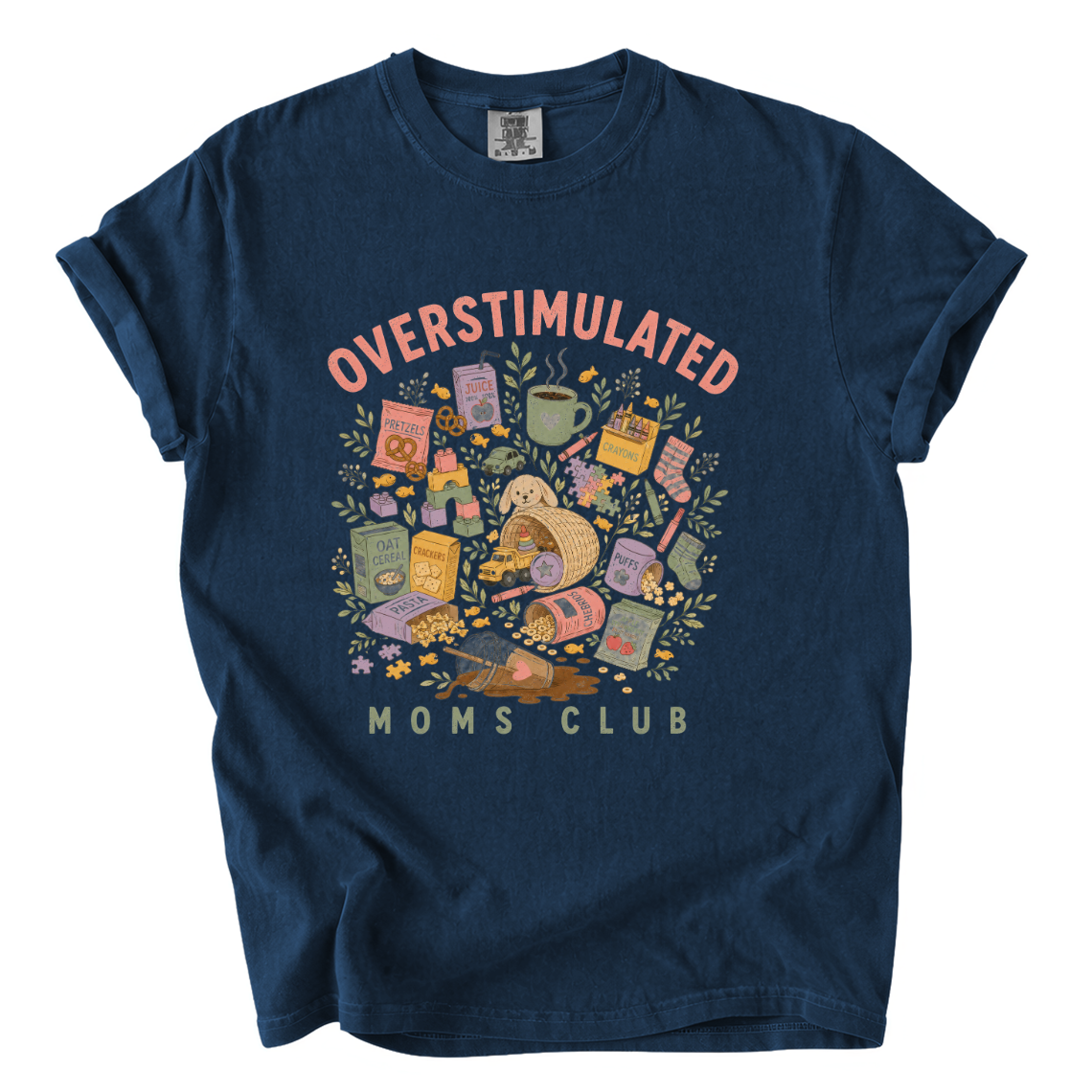 Overstimulated Moms Club Shirt – Funny Mom Comfort Colors Tee