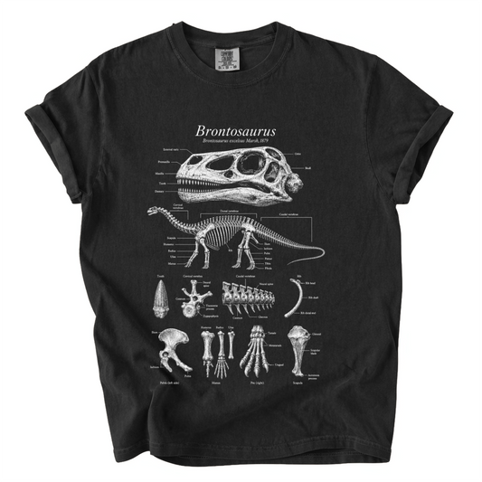 Brontosaurus Anatomy Shirt – Paleontology Comfort Colors Graphic Tee